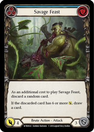 Savage Feast (Blue) [WTR016-R] (Welcome to Rathe)  Alpha Print Rainbow Foil