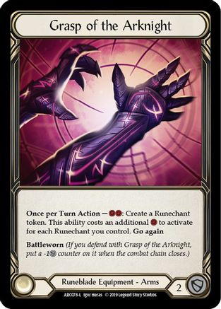 Grasp of the Arknight [U-ARC078] (Arcane Rising Unlimited)  Unlimited Rainbow Foil