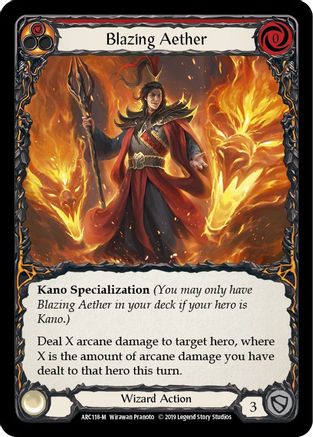 Blazing Aether [ARC118-M] (Arcane Rising)  1st Edition Rainbow Foil