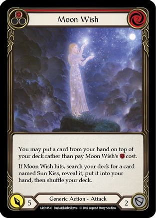 Moon Wish (Red) [ARC185-C] (Arcane Rising)  1st Edition Rainbow Foil