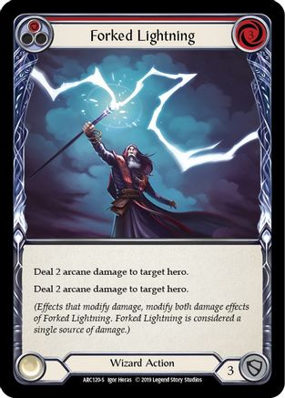 Forked Lightning [ARC120-S] (Arcane Rising)  1st Edition Rainbow Foil