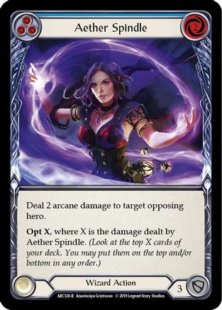 Aether Spindle (Blue) [ARC128-R] (Arcane Rising)  1st Edition Rainbow Foil