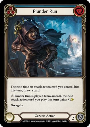 Plunder Run (Blue) [ARC172-R] (Arcane Rising)  1st Edition Rainbow Foil