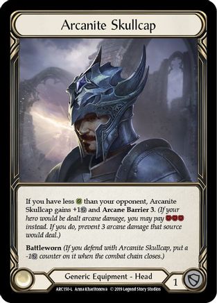 Arcanite Skullcap [ARC150-L] (Arcane Rising)  1st Edition Cold Foil