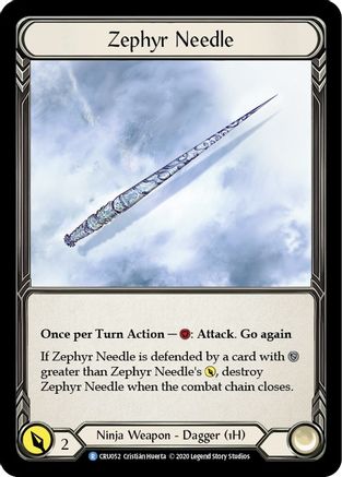 Zephyr Needle [U-CRU052] (Crucible of War Unlimited)  Unlimited Rainbow Foil