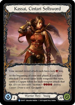 Kassai, Cintari Sellsword [CRU077] (Crucible of War)  1st Edition Rainbow Foil