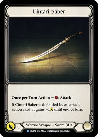 Cintari Saber [CRU079] (Crucible of War)  1st Edition Normal