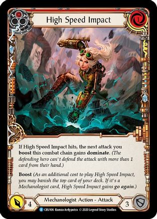 High Speed Impact (Red) [CRU106] (Crucible of War)  1st Edition Rainbow Foil