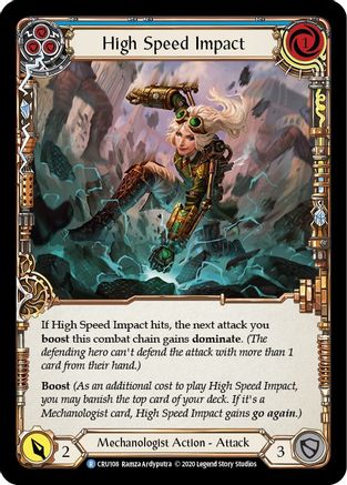 High Speed Impact (Blue) [U-CRU108] (Crucible of War Unlimited)  Unlimited Rainbow Foil