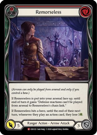 Remorseless [CRU123] (Crucible of War)  1st Edition Rainbow Foil