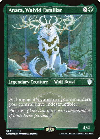 Anara, Wolvid Familiar (Foil Etched) (577) (CMR)