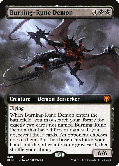 Burning-Rune Demon (Extended Art) (349) (KHM)