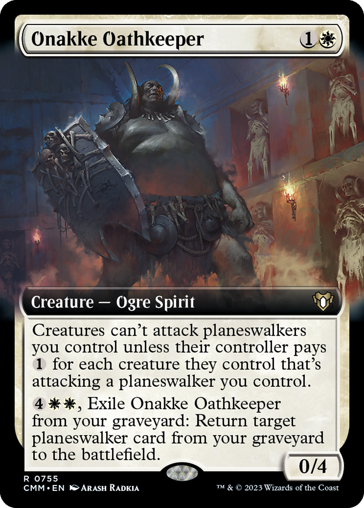 Onakke Oathkeeper (Extended Art) [Commander Masters]