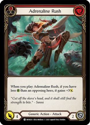 Adrenaline Rush (Red) [MON263-RF] (Monarch)  1st Edition Rainbow Foil