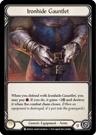 Ironhide Gauntlet [MON243-CF] (Monarch)  1st Edition Cold Foil