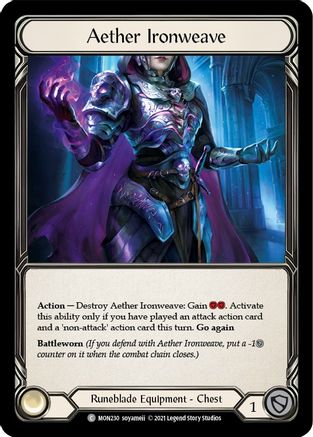 Aether Ironweave [MON230-CF] (Monarch)  1st Edition Cold Foil