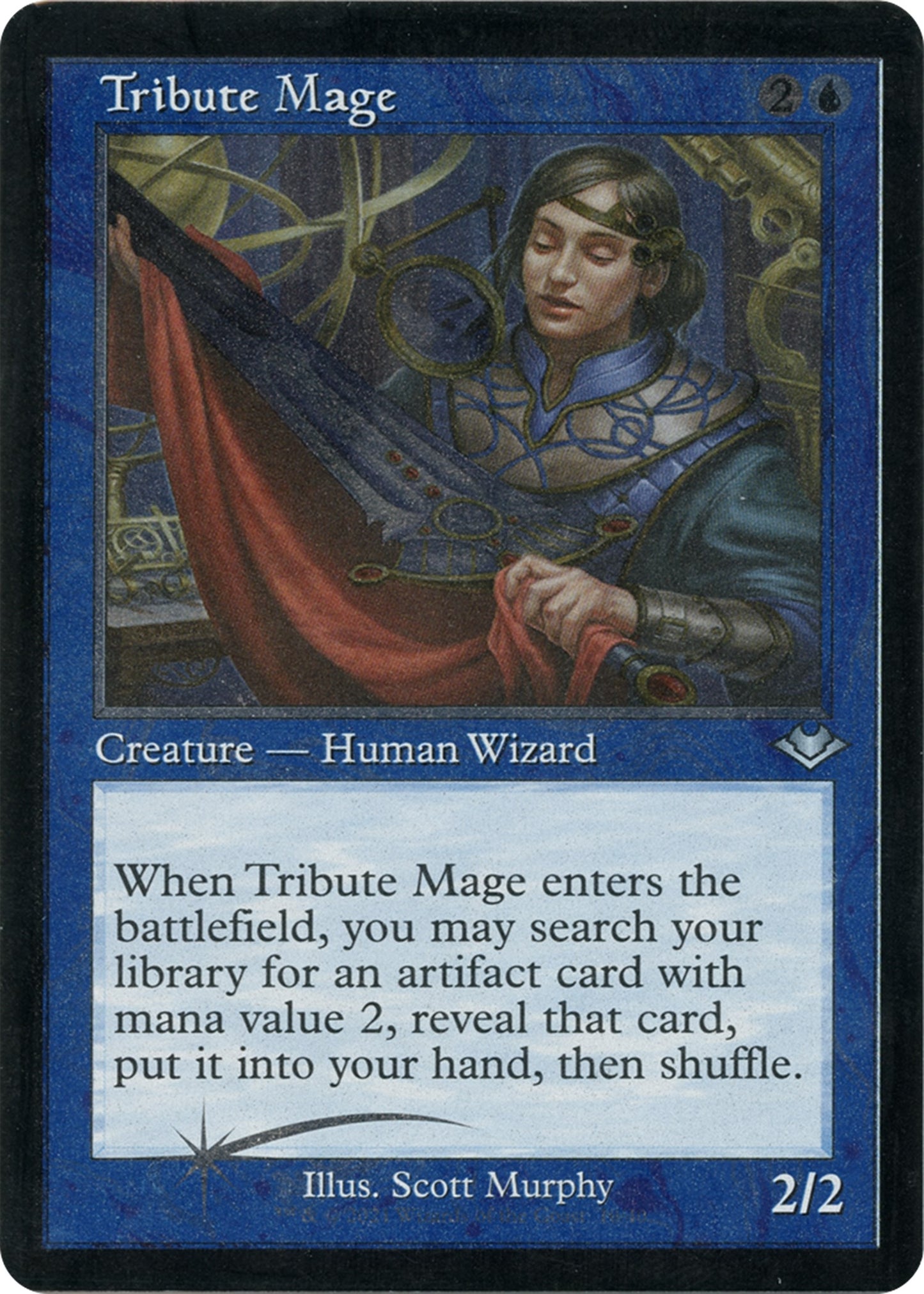 Tribute Mage (Retro Frame) (Foil Etched) (10) (MH1)