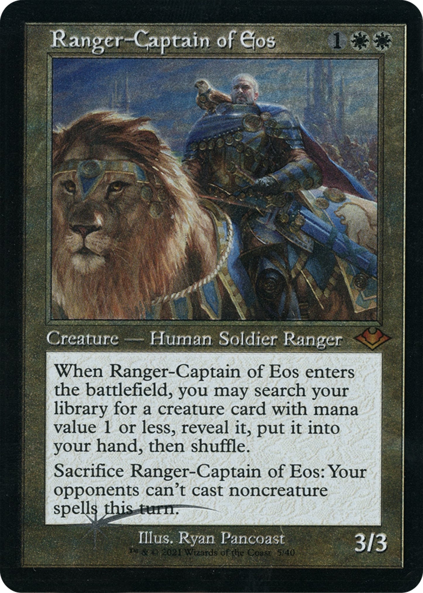 Ranger-Captain of Eos (Retro Frame) (Foil Etched) (5) (MH1)