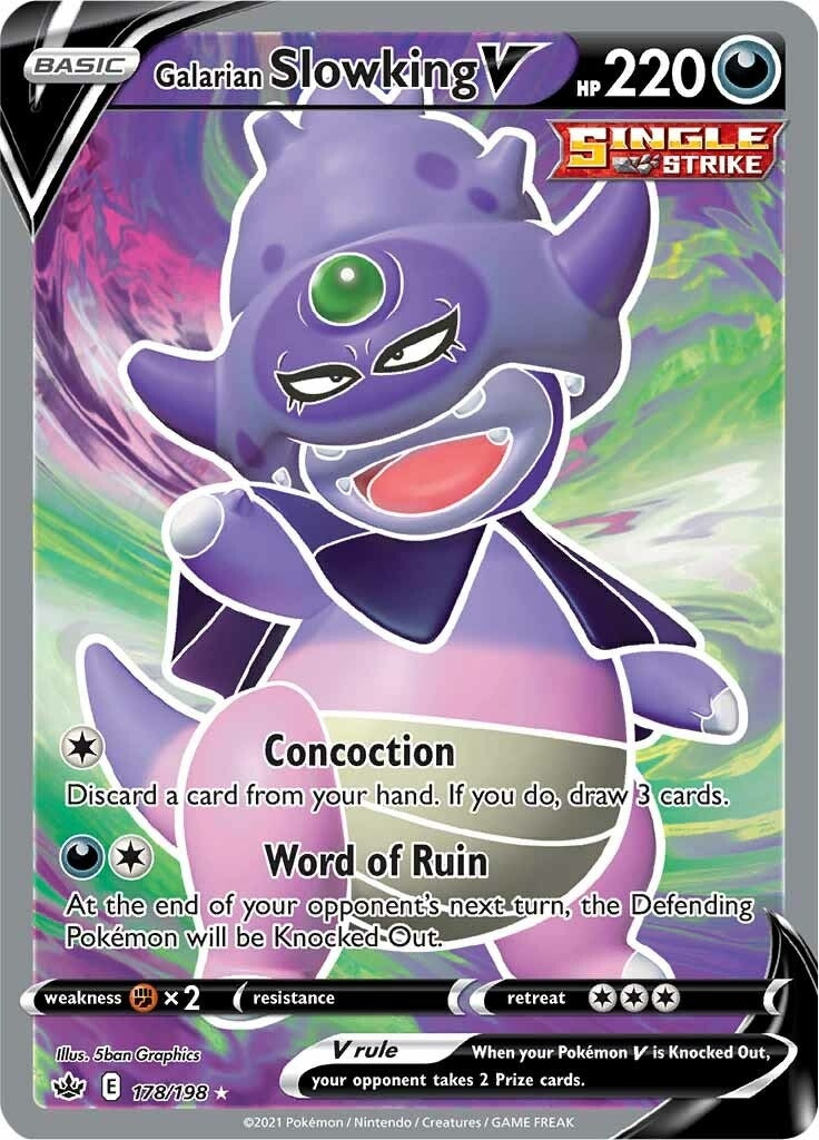 Galarian Slowking V (Full Art) (178/198) (SWSH06)
