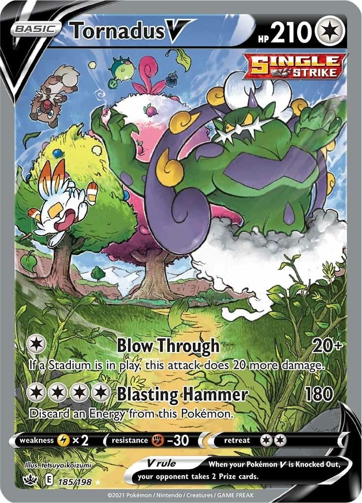 Tornadus V (Alternate Full Art) (185/198) (SWSH06)