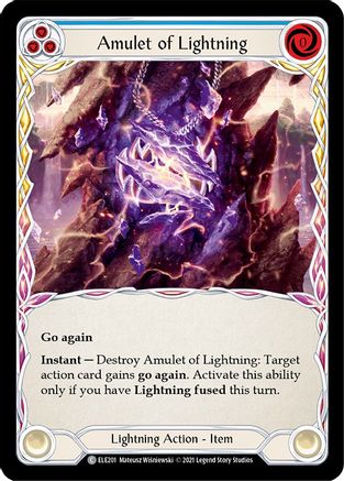 Amulet of Lightning [ELE201] (Tales of Aria)  1st Edition Rainbow Foil