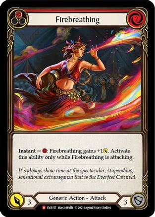 Firebreathing [EVR157] (Everfest)  1st Edition Rainbow Foil