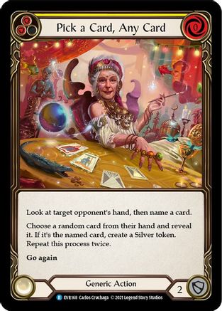 Pick a Card, Any Card (Yellow) [EVR168] (Everfest)  1st Edition Rainbow Foil