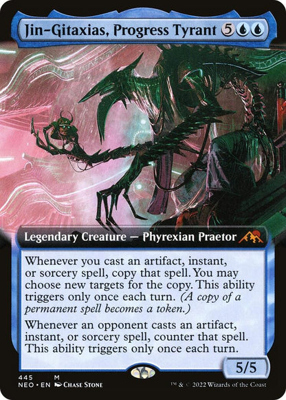 Jin-Gitaxias, Progress Tyrant (Extended Art) (445) (NEO)