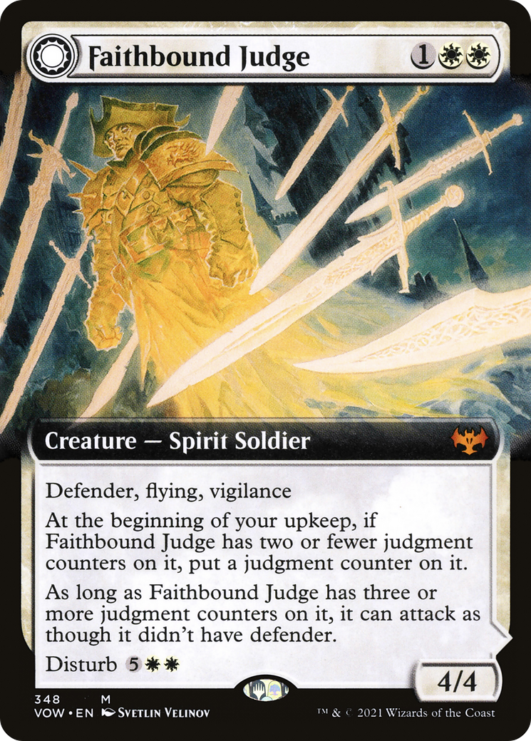 Faithbound Judge // Sinner's Judgment (Extended Art) [Innistrad: Crimson Vow]