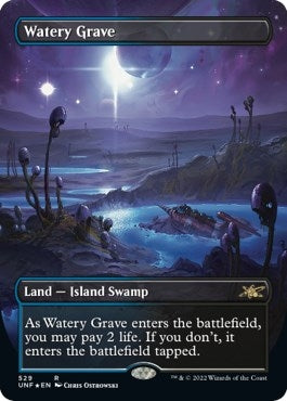 Watery Grave (Borderless) (Galaxy Foil) (529) (UNF)