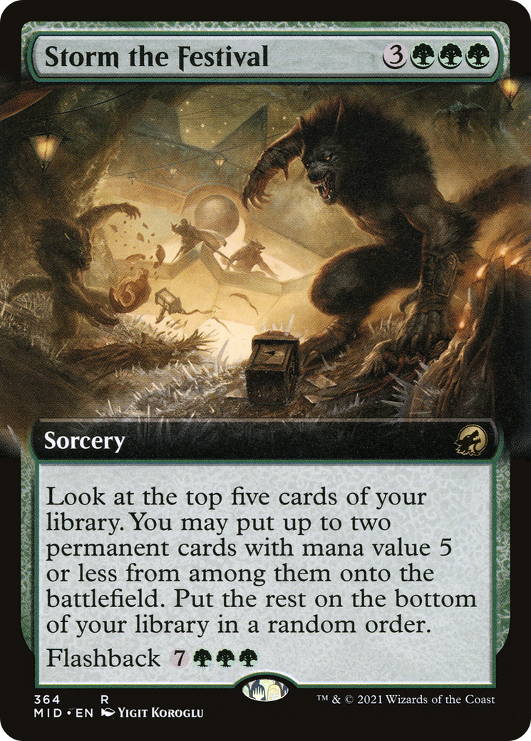 Storm the Festival (Extended Art) [Innistrad: Midnight Hunt]