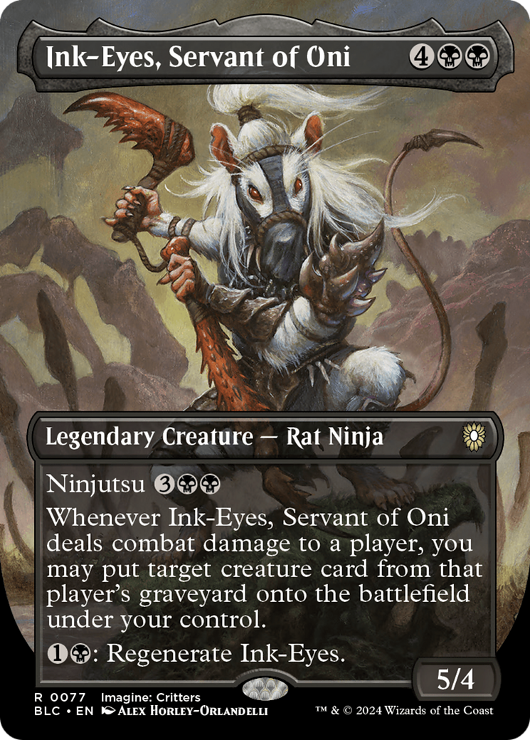 Ink-Eyes, Servant of Oni (Borderless) [Bloomburrow Commander]