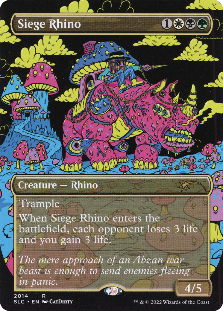 Siege Rhino (Borderless) [Secret Lair 30th Anniversary Countdown Kit]