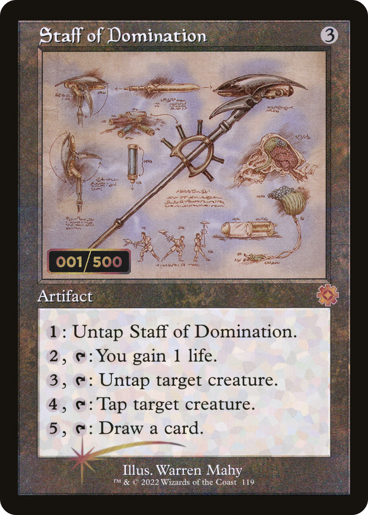 Staff of Domination (Retro Schematic) (Serialized) [The Brothers' War Retro Artifacts]
