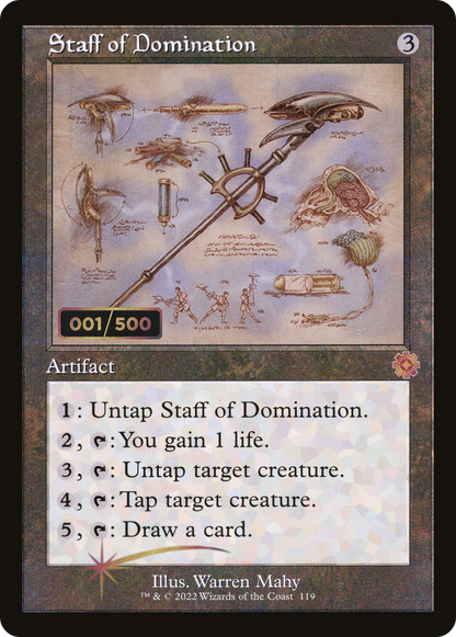 Staff of Domination (Retro Schematic) (Serialized) [The Brothers' War Retro Artifacts]
