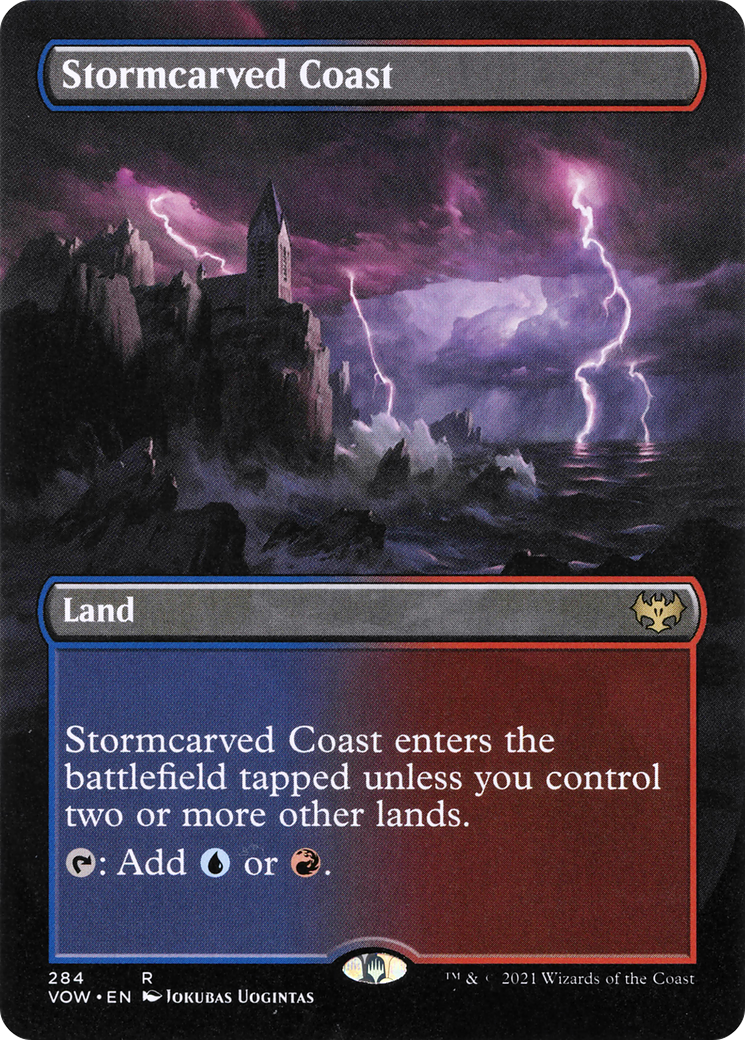 Stormcarved Coast (Borderless Alternate Art) [Innistrad: Crimson Vow]