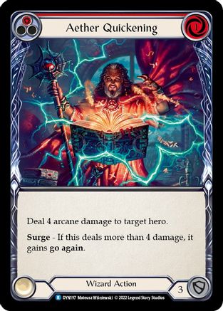 Aether Quickening (Red) [DYN197] (Dynasty)  Rainbow Foil