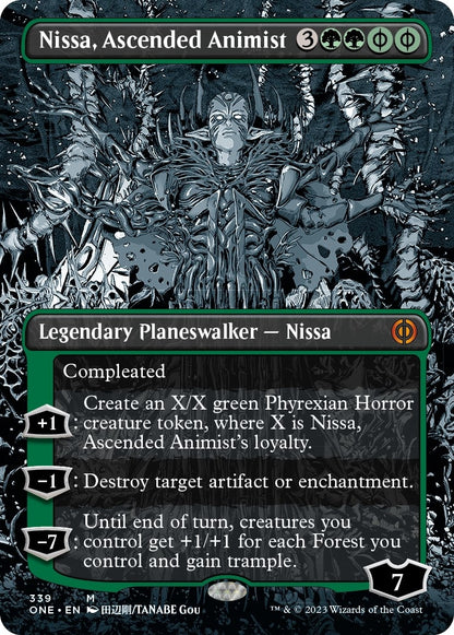 Nissa, Ascended Animist (Borderless) (339) (ONE)