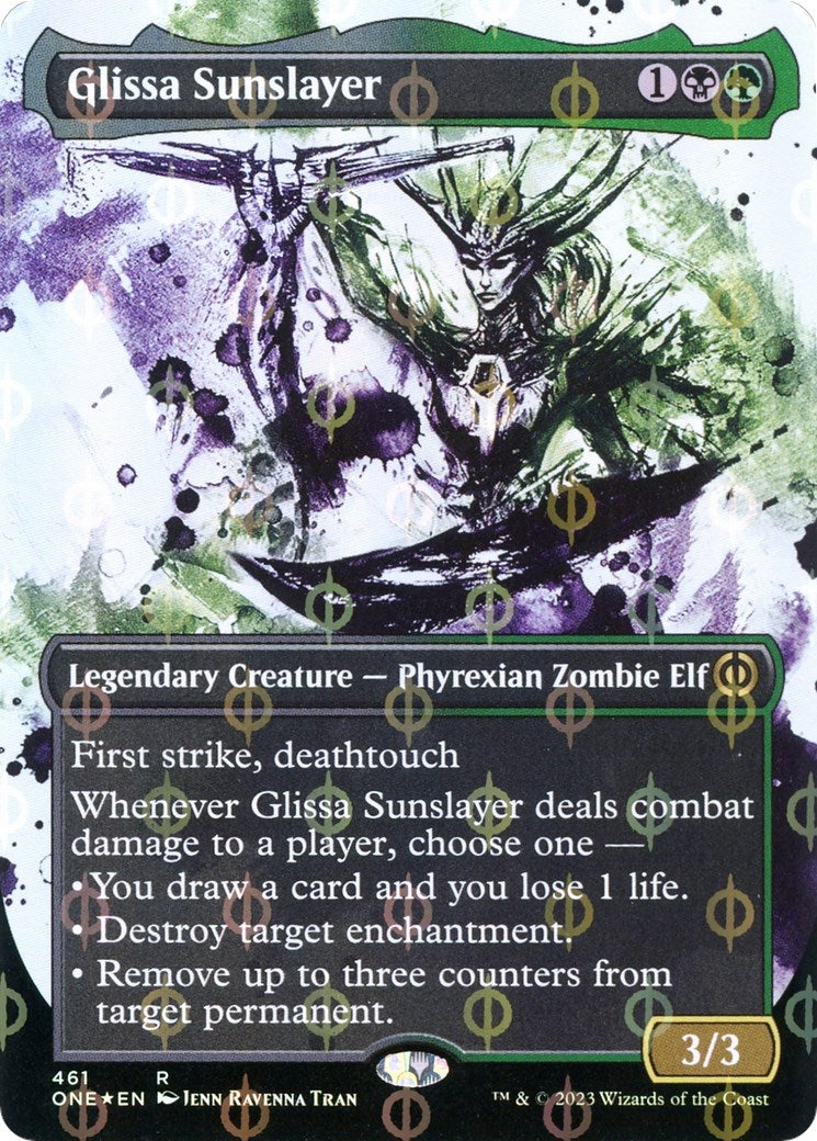 Glissa Sunslayer (Showcase) (Step-and-Compleat Foil) (461) (ONE)