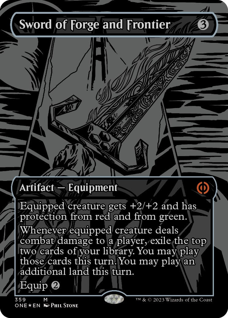 Sword of Forge and Frontier (Oil Slick Raised Foil) (359) (ONE)