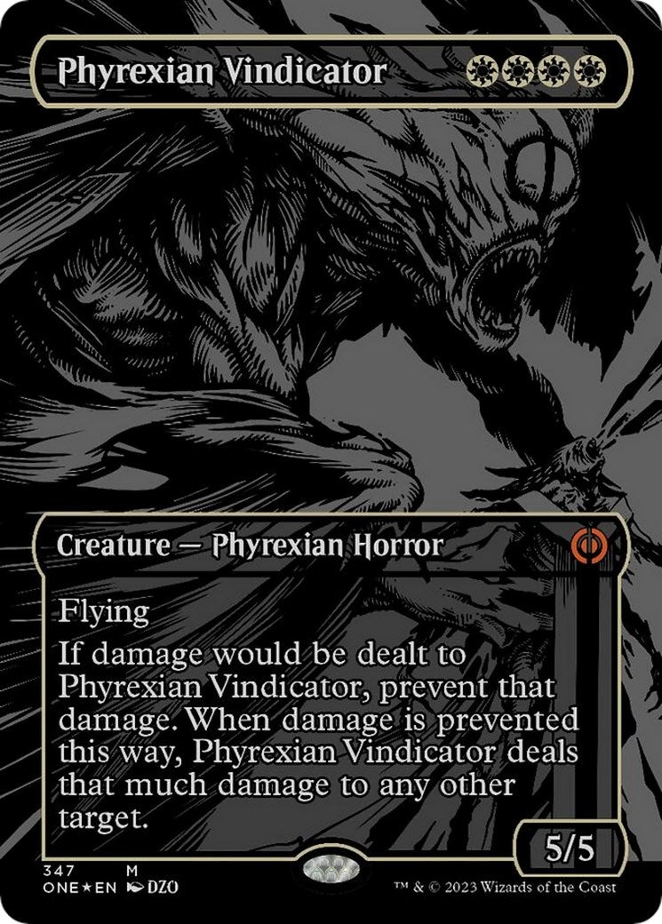 Phyrexian Vindicator (Oil Slick Raised Foil) (347) (ONE)