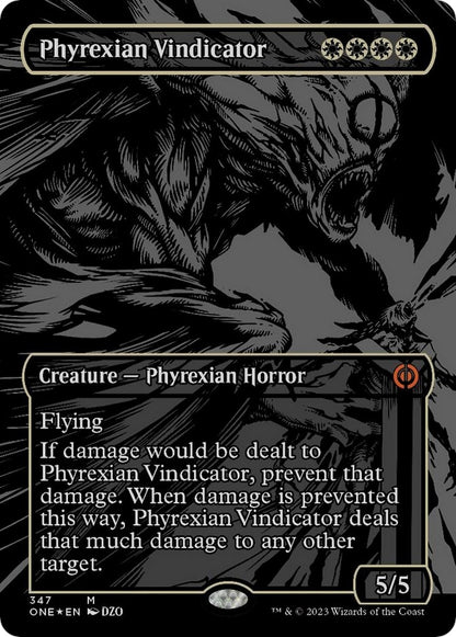 Phyrexian Vindicator (Oil Slick Raised Foil) (347) (ONE)
