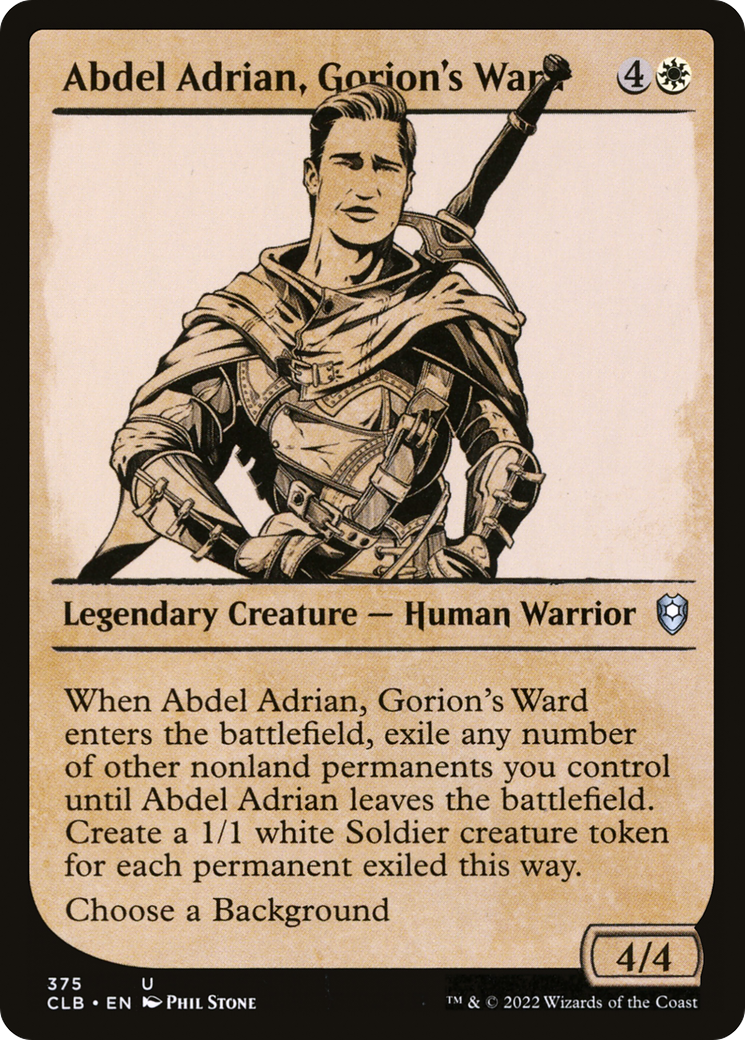 Abdel Adrian, Gorion's Ward (Showcase) [Commander Legends: Battle for Baldur's Gate]