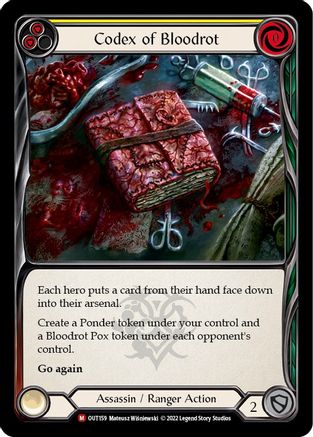 Codex of Bloodrot [OUT159] (Outsiders)  Rainbow Foil