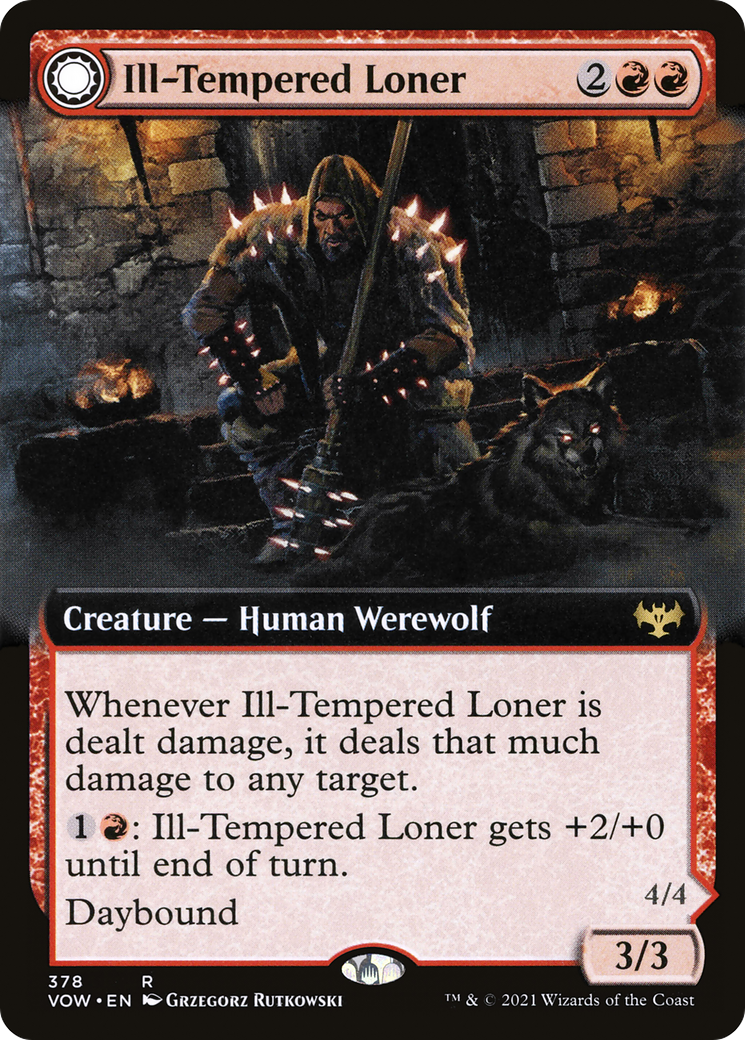 Ill-Tempered Loner // Howlpack Avenger (Extended Art) [Innistrad: Crimson Vow]