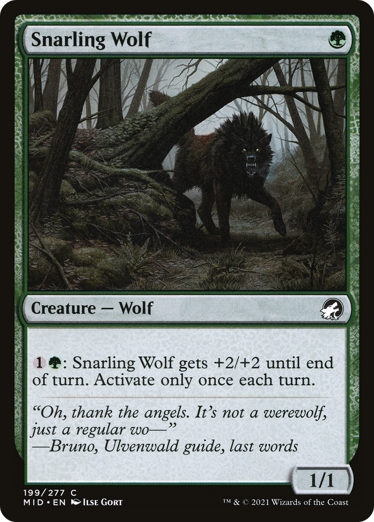 Snarling Wolf [Innistrad: Midnight Hunt]