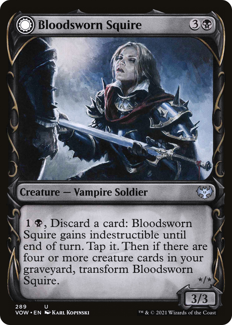 Bloodsworn Squire // Bloodsworn Knight (Showcase Fang Frame) [Innistrad: Crimson Vow]