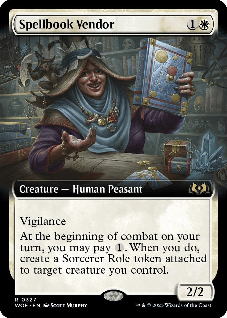 Spellbook Vendor (Extended Art) (327) (WOE)