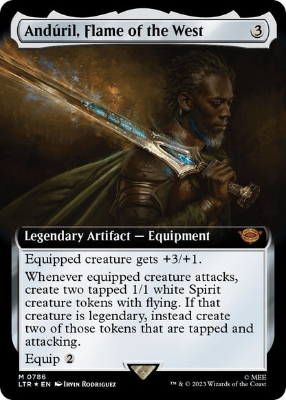Anduril, Flame of the West (Extended Art) (Surge Foil) (786) (LTR)