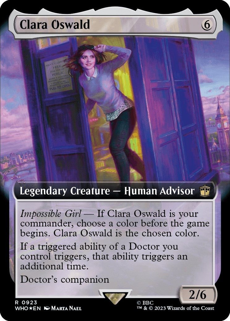 Clara Oswald (Extended Art) (Surge Foil) (923) (WHO)